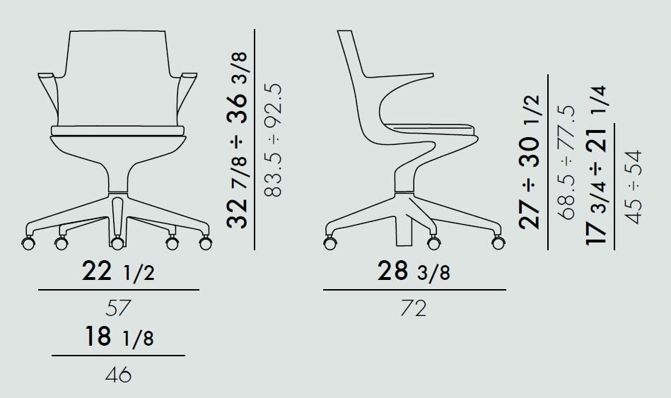 Spoon Office Chair by Kartell Furniture Chairs